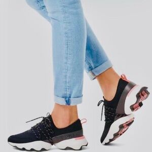 Sorel Black and Pink Kinetic Impact Lace Sneeker